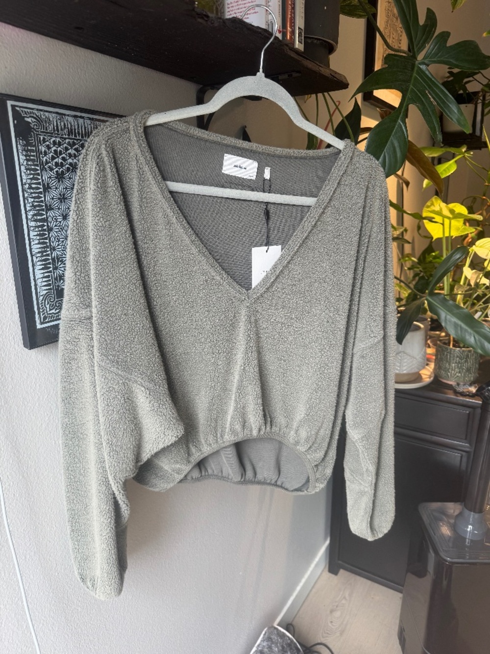 NWT Joah brown Sherpa top XS